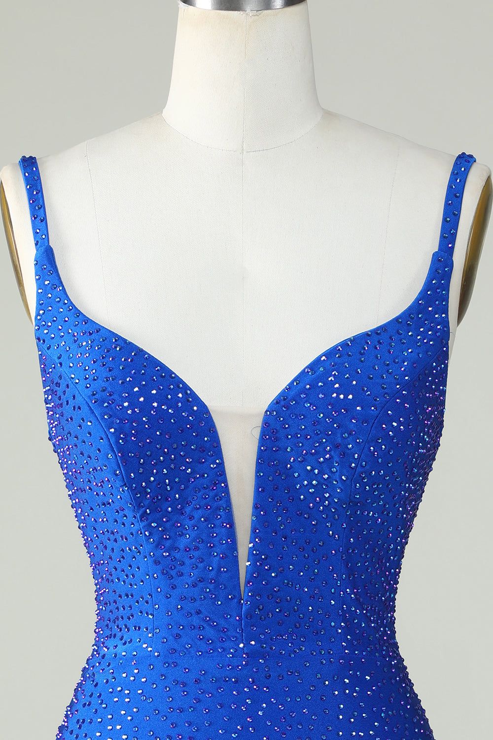 Beading Royal Blue Tight Glitter Homecoming Dress