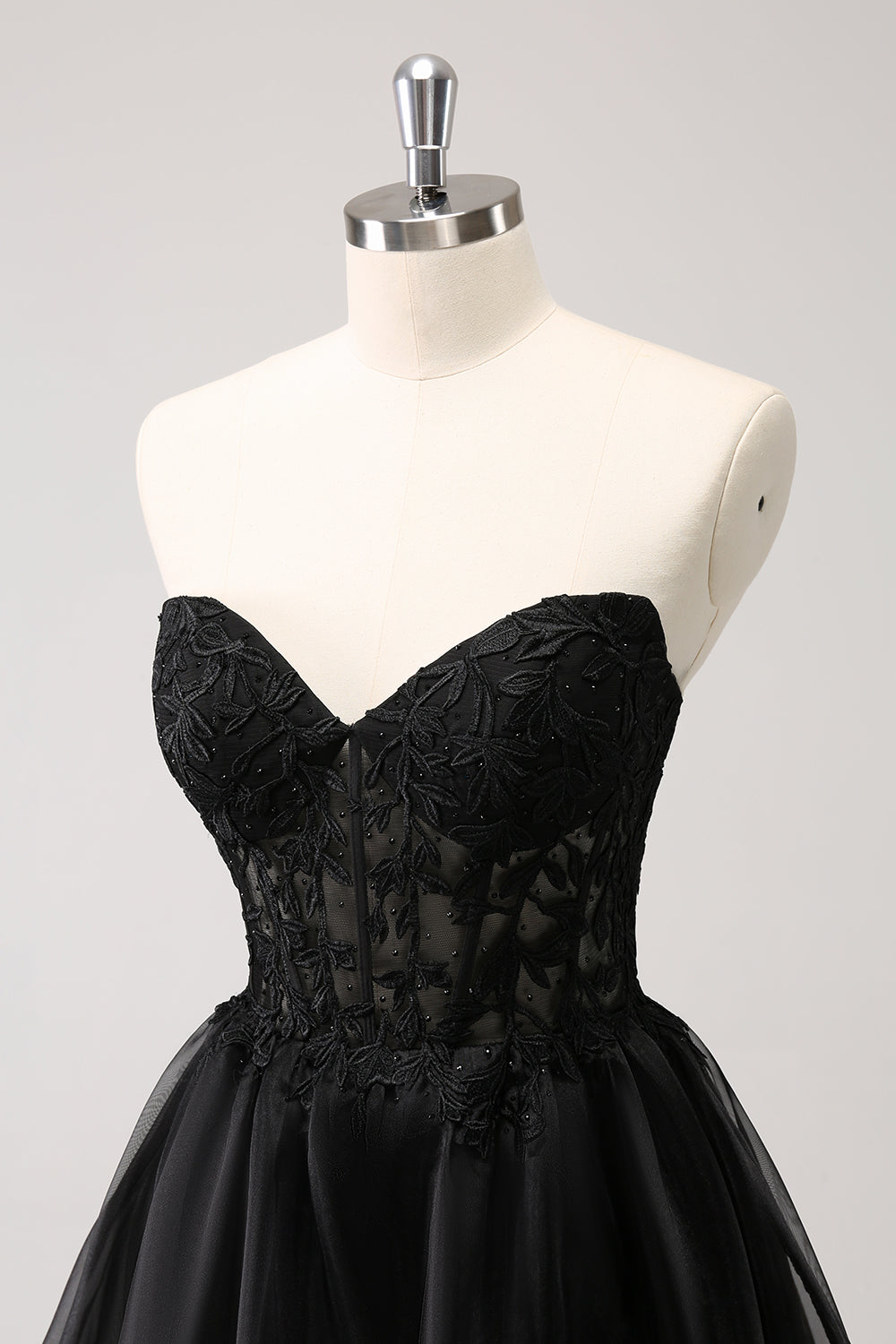 A Line Little Black Strapless Homecoming Dress