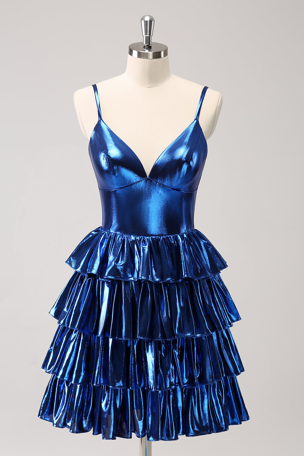 A Line Ink Blue Strapless Homecoming Dress