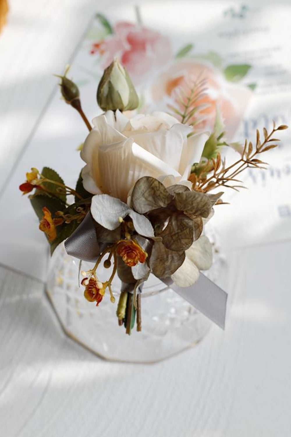 Apricot Party Corsage Wrist flower