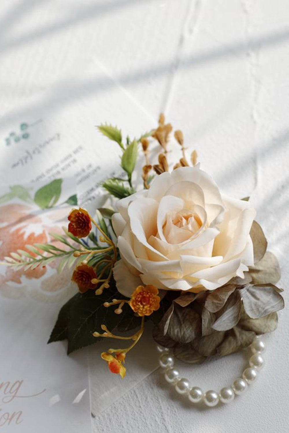 Apricot Party Corsage Wrist flower