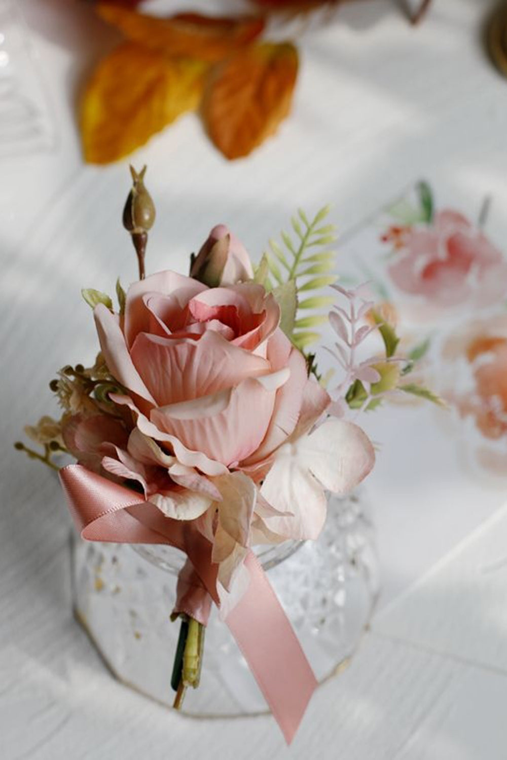 Apricot Party Corsage Wrist flower