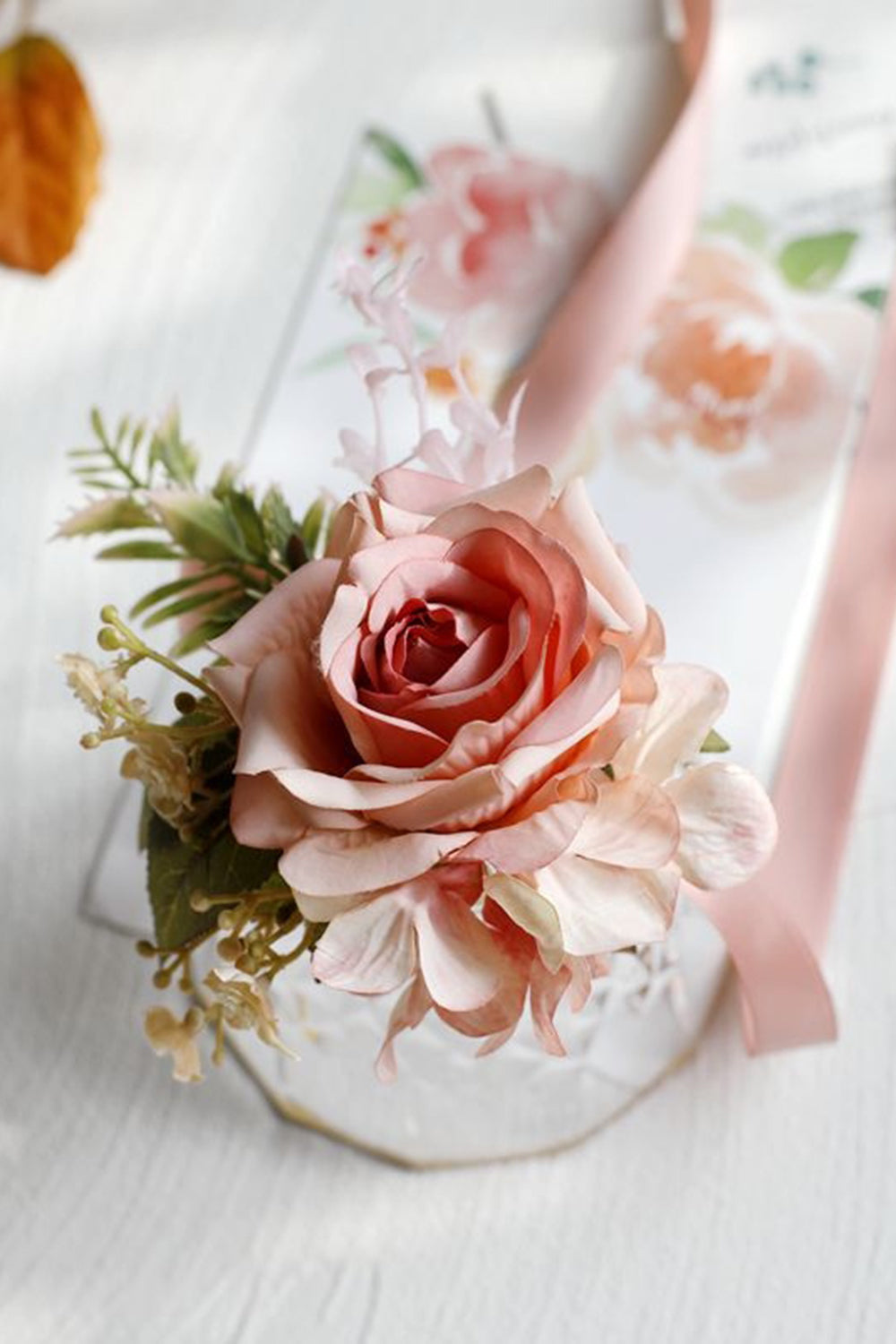 Apricot Party Corsage Wrist flower