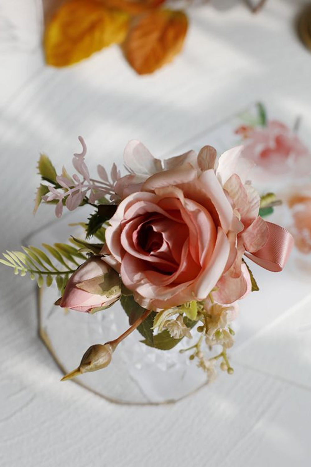 Apricot Party Corsage Wrist flower