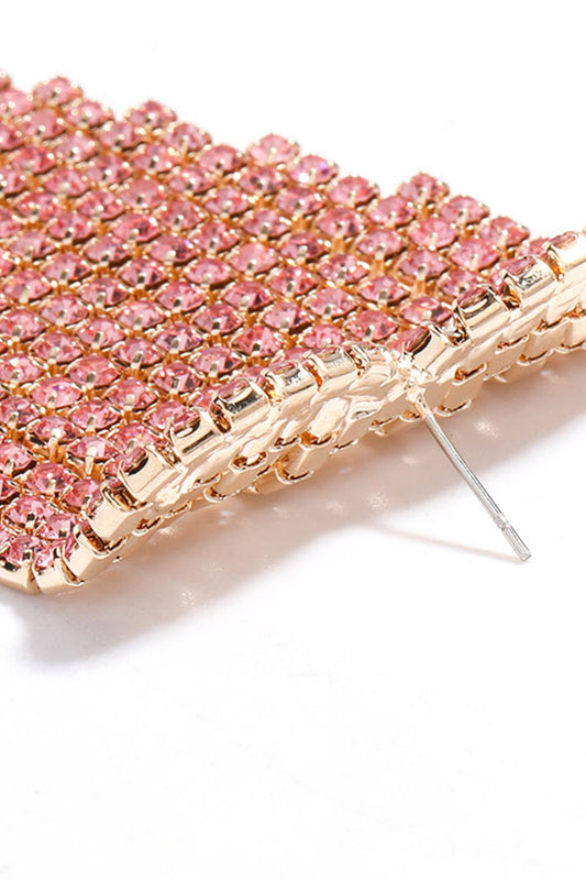 Pink Rhinestone Earrings