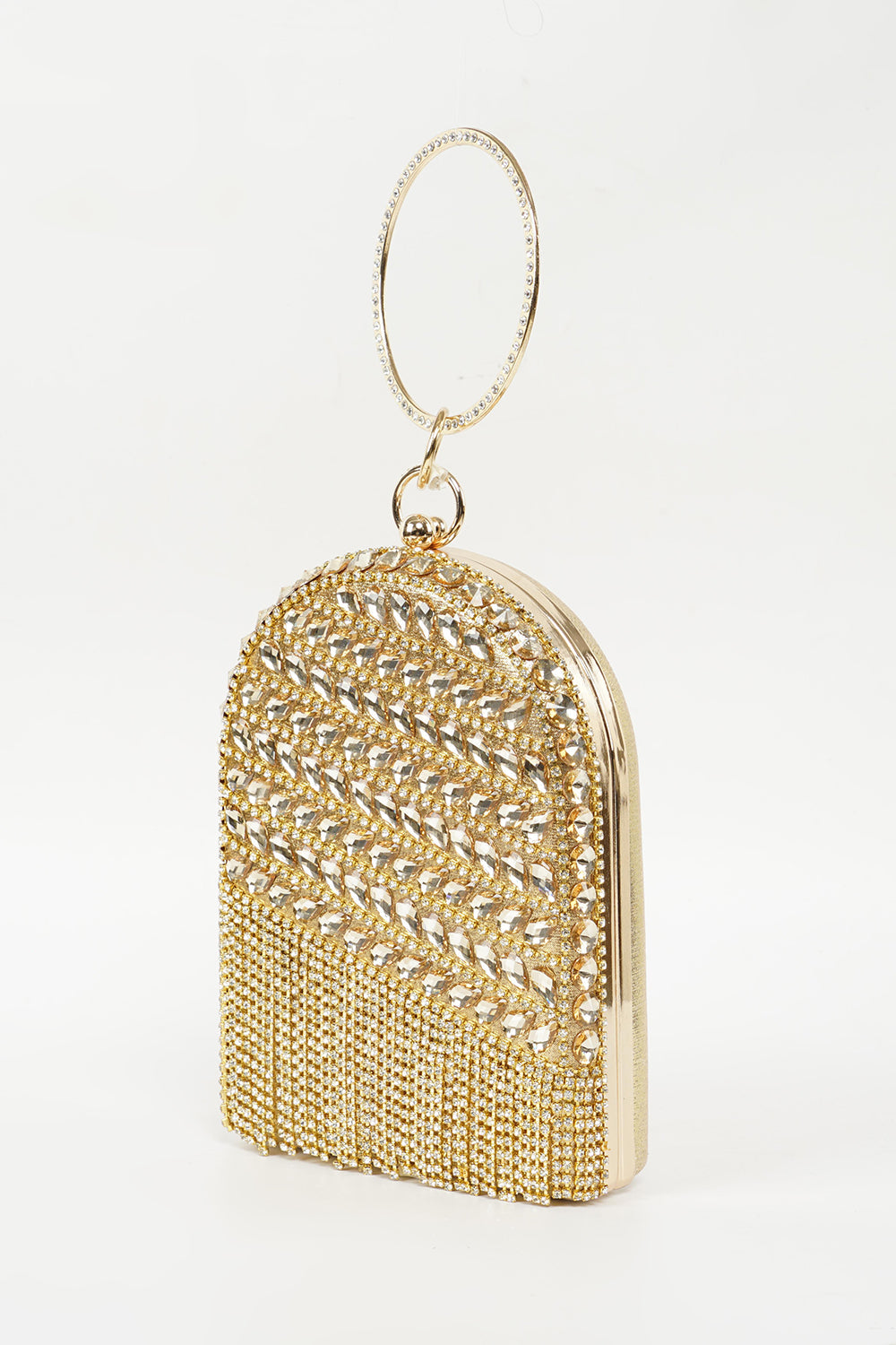 Golden Rhinestones Prom Handbag