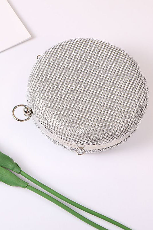 Sparkly Rhinestone Round Evening Party Handbag