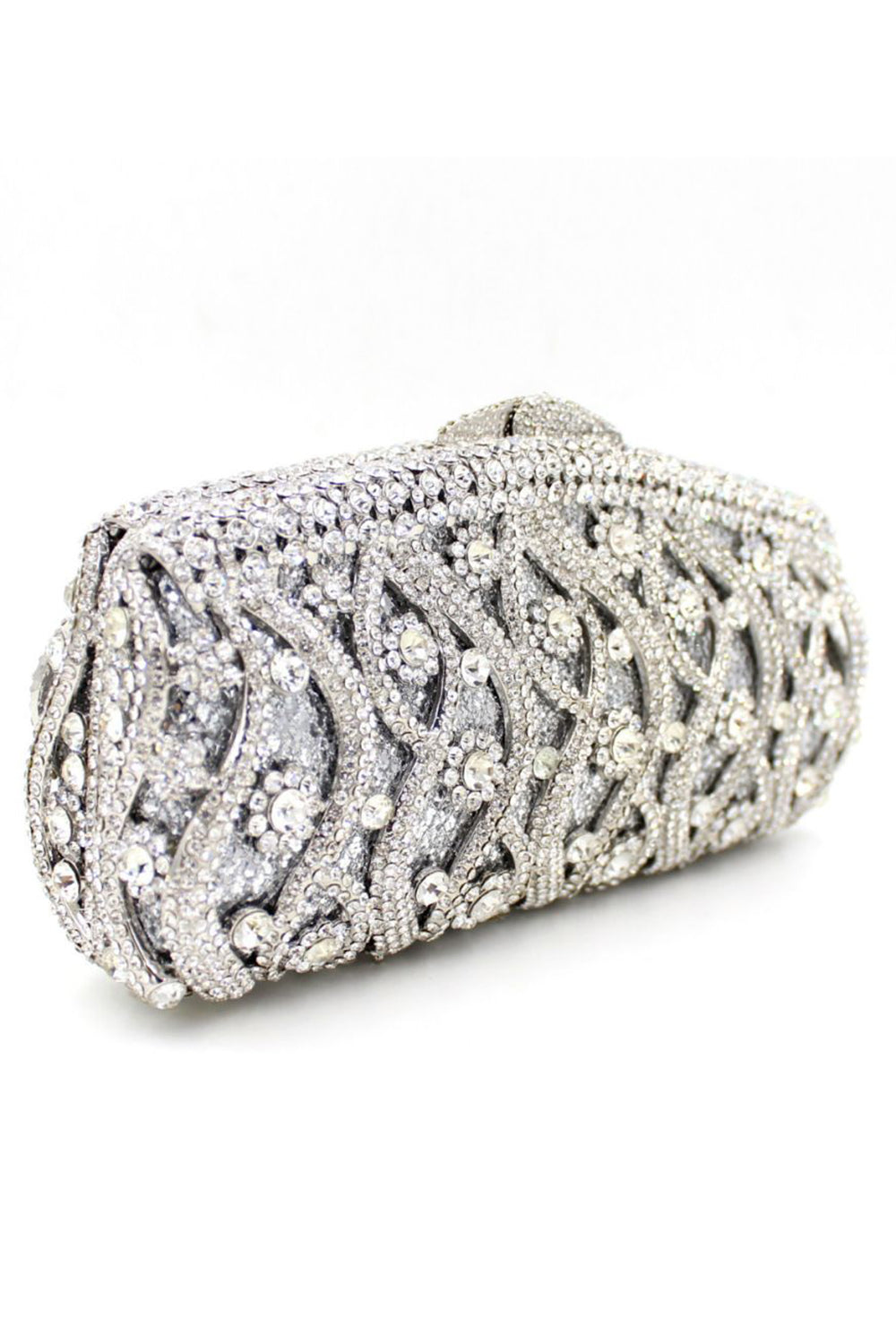 Luxury Rhinestone Party Handbag With Detachable Chain