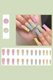 Sparkly 24 Pcs Press On Nails Leopard Long False Nail