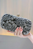 Sparkly Black Rhinestone Beaded Party Clutch