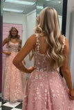 Blush A Line Sweetheart Tulle Long Slit Prom Dress With Pocket