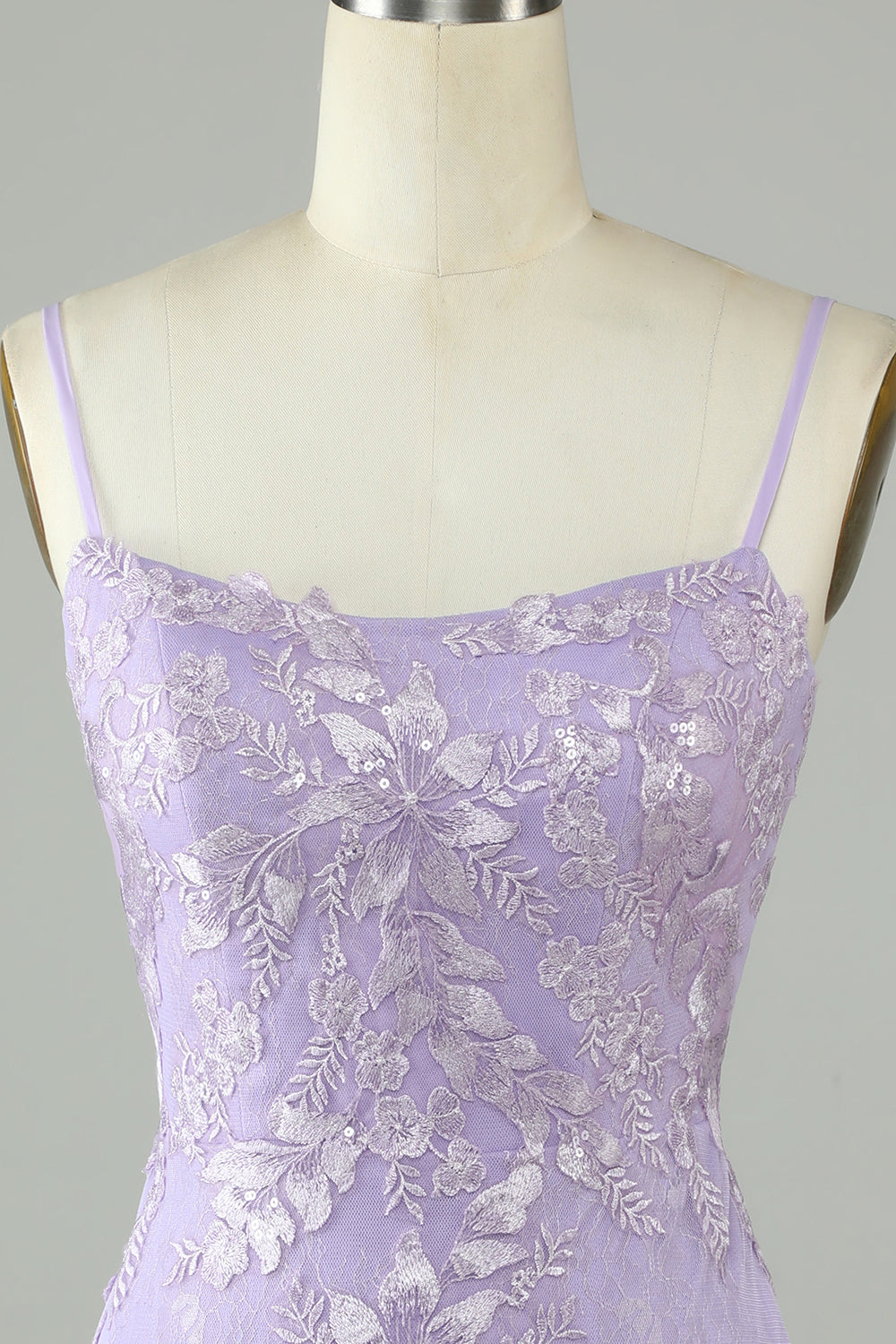 Lilac Mini Tight Homecoming Dress with Appliques