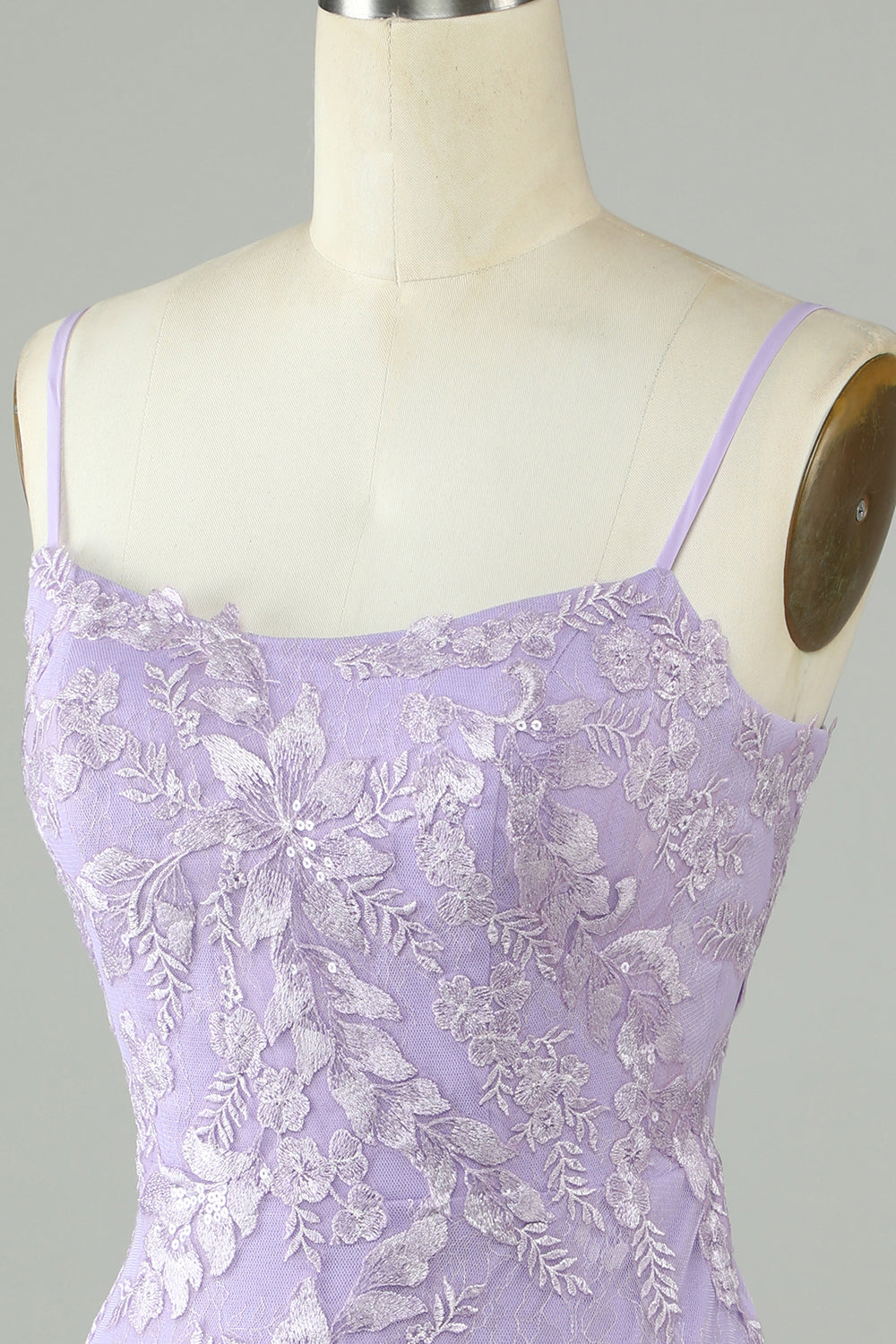 Lilac Mini Tight Homecoming Dress with Appliques