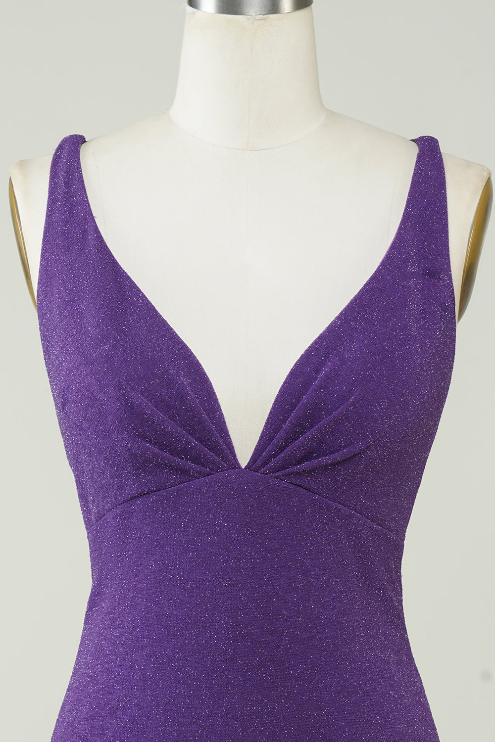 Tight Dark Purple Short Homecoming Dress with Criss Cross Back