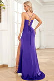 Royal Blue Spaghetti Straps Mermaid Prom Dress