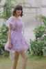 Stylish Off the Shoulder Lavender Tulle Corset Homecoming Dress