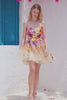 Strapless Apricot Homecoming Dress with 3D Flowers