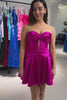 Red A Line Strapless Homecoming Dress