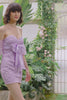 Lavender Off the Shoulder Tight Homecoming Dress with Bowknot