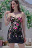 Sweetheart Black Homecoming Dress with Appliques