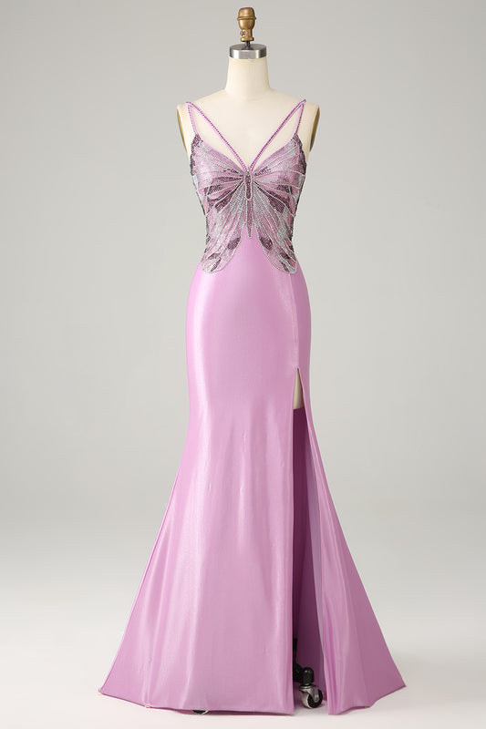 Mermaid Long Prom Dress with Butterfly