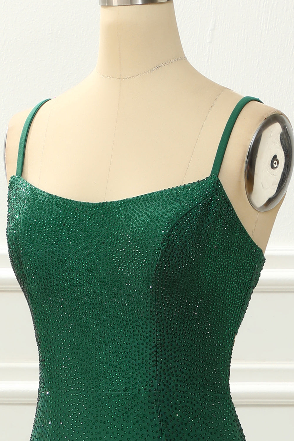 Green Mermaid Beading Prom Dress with Slit