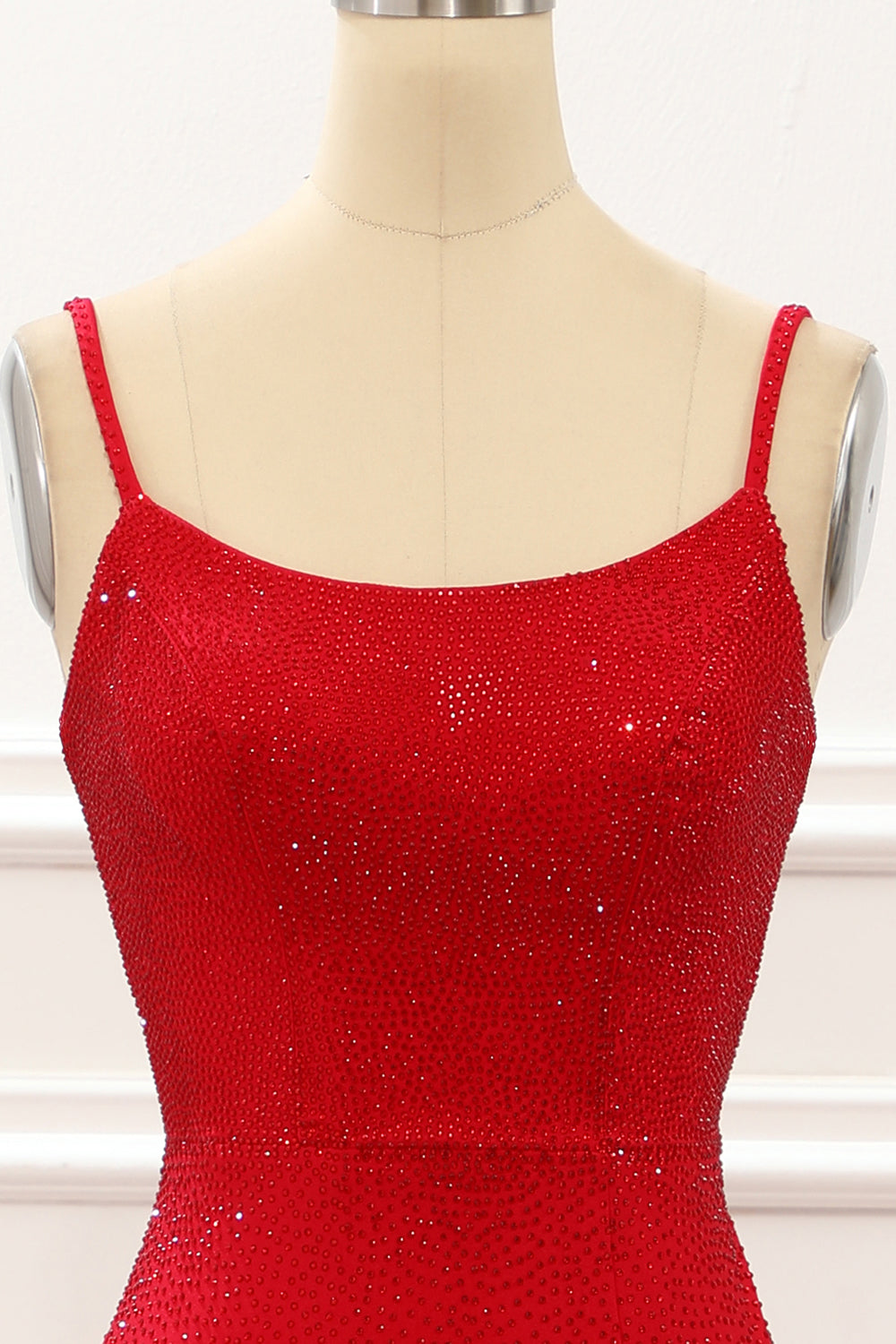 Red Mermaid Long Prom Dress with Beading